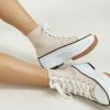 FREE SOUL/MIRACLE MILE Kiera Platform Sneakers In Beige - FINAL SALE