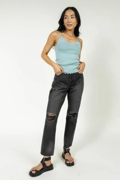 BLU PEPPER Tops Sabine Tank In Mint - FINAL SALE