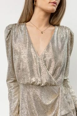 SKIES ARE BLUE Isla Glitter Mini Dress Dresses