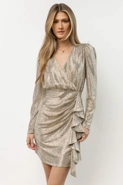 SKIES ARE BLUE Isla Glitter Mini Dress Dresses