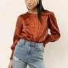 CALISTA Janne Blouse In Rust New Arrivals