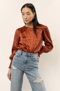 CALISTA Janne Blouse In Rust New Arrivals