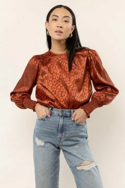 CALISTA Janne Blouse In Rust New Arrivals