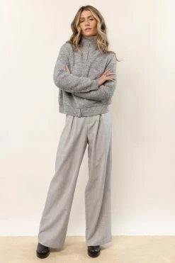 TEA N ROSE Juni Zip Up Sweater New Arrivals