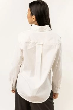 AARON & AMBER Kathryn Button Up Shirt In Ivory New Arrivals