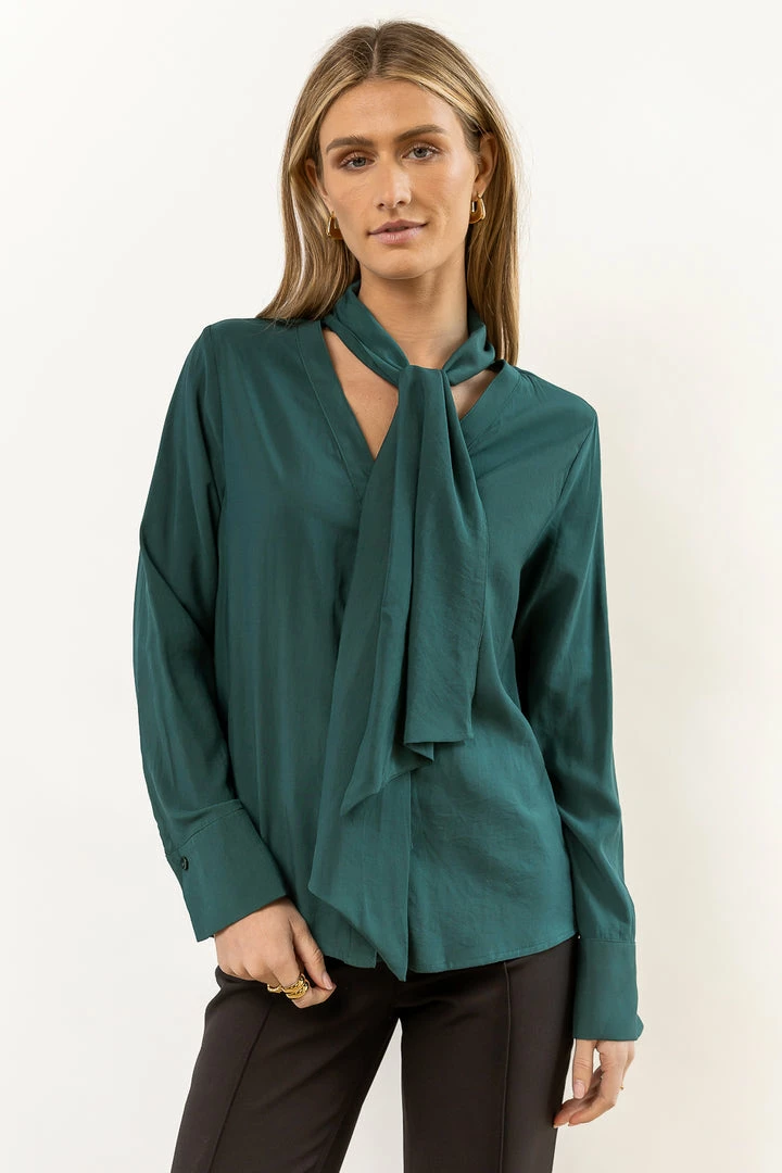 Coupon โ AARON & AMBER Kayla Tie Front Top In Hunter Green New Arrivals ๐งจ 5 AARON & AMBER Kayla Tie Front Top In Hunter Green New Arrivals