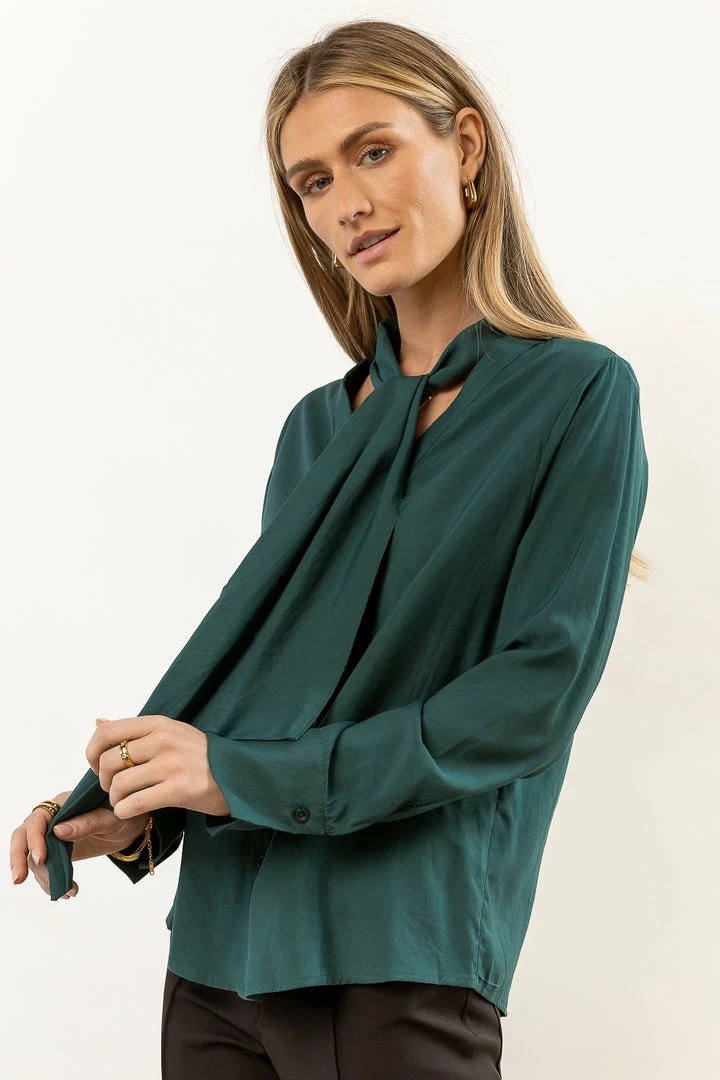 Coupon โ AARON & AMBER Kayla Tie Front Top In Hunter Green New Arrivals ๐งจ 2 AARON & AMBER Kayla Tie Front Top In Hunter Green New Arrivals