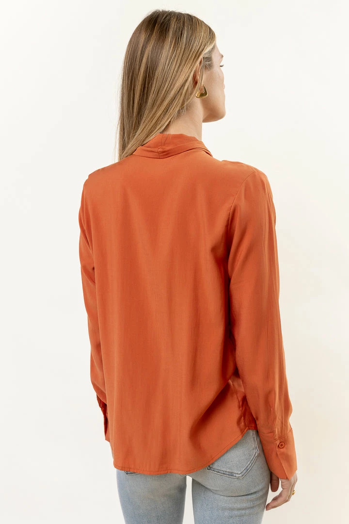 Wholesale π₯ AARON & AMBER Kayla Tie Front Top In Orange π€© 2 AARON & AMBER Kayla Tie Front Top In Orange