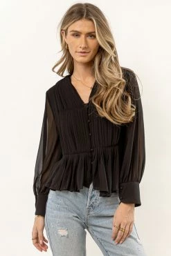 Wholesale π₯ DRESS FORUM Keegan Sheer Top In Black β 8 DRESS FORUM Keegan Sheer Top In Black