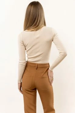 AARON & AMBER Kiara Cut Out Top In Cream New Arrivals