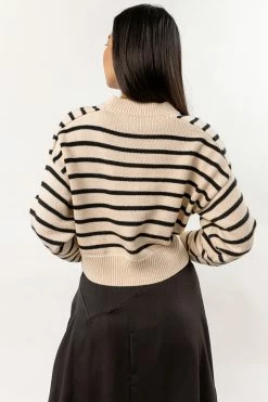 OLIVACEUOS Tops Kyler Striped Sweater In Natural