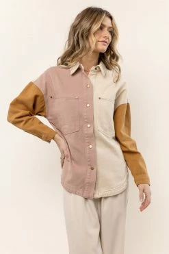CALISTA Tops Lennox Color Block Shacket