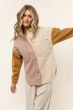 CALISTA Tops Lennox Color Block Shacket