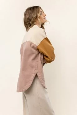 CALISTA Tops Lennox Color Block Shacket