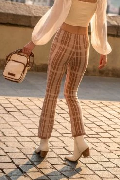 WELLMADE INC Linda Plaid Pants - FINAL SALE