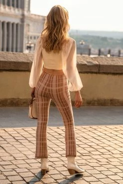 WELLMADE INC Linda Plaid Pants - FINAL SALE
