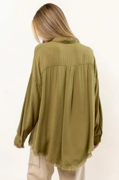 LIME N CHILI Marc Button Down In Olive New Arrivals