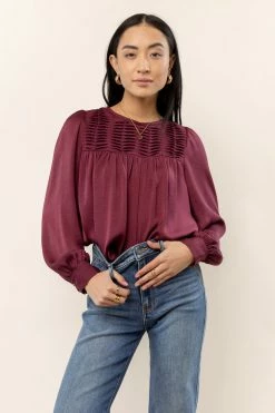 CALISTA Noa Blouse In Burgundy
