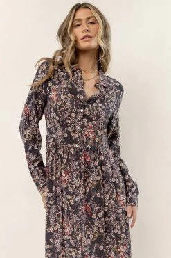 CALISTA Noelle Floral Midi Dress Dresses