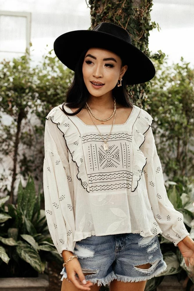 Hot Sale π CONCEPT CLOTHING Medora Square Neck Blouse- FINAL SALE π 2 CONCEPT CLOTHING Medora Square Neck Blouse- FINAL SALE