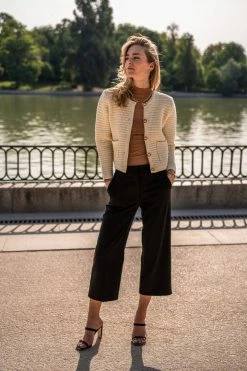 AARON & AMBER Tops Susan Sweater In Ivory