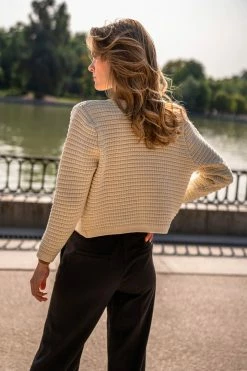 AARON & AMBER Tops Susan Sweater In Ivory