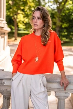 LUMIERE Pamela Sweater In Orange