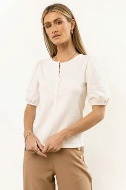 SINA Rei Button Up In Cream New Arrivals
