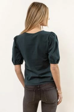 SINA Tops Rei Button Up In Teal