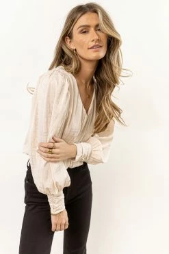 ZOE + CLAIRE Riley Cropped Blouse New Arrivals