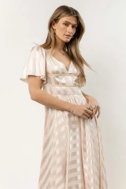 Best Pirce 🔔 RICARICA New Arrivals Rylee Maxi 👗 Dress In Champagne 👍 9 RICARICA New Arrivals Rylee Maxi Dress In Champagne