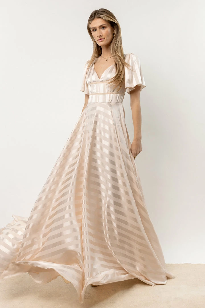 Best Pirce 🔔 RICARICA New Arrivals Rylee Maxi 👗 Dress In Champagne 👍 4 RICARICA New Arrivals Rylee Maxi Dress In Champagne