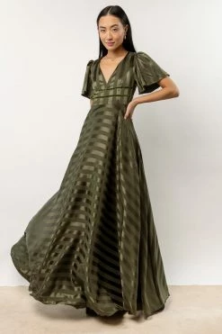 RICARICA New Arrivals Rylee Maxi Dress In Olive
