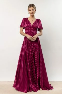 RICARICA Rylee Maxi Dress In Wine