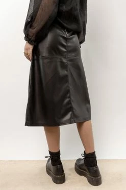 AARON & AMBER New Arrivals Saige Midi Skirt In Black