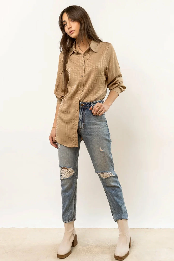 Wholesale π LIME N CHILI Scout Button Down In Tan - FINAL SALE π 3 LIME N CHILI Scout Button Down In Tan - FINAL SALE