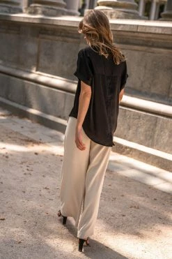 Mustard Seed Stacy Blouse In Black - FINAL SALE