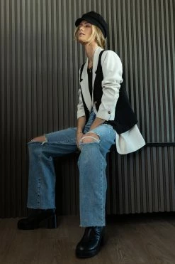 CRESCENT Stevie Vest In Black New Arrivals