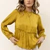 CALISTA Valeria Blouse In Chartreuse New Arrivals