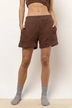 KIMBERLY C New Arrivals Aida Cozy Shorts In Brown