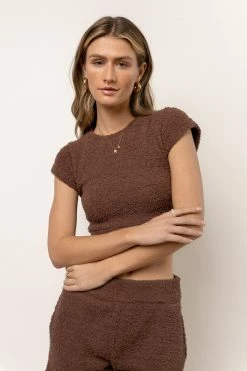 KIMBERLY C Aida Cozy Top In Brown