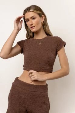 KIMBERLY C Aida Cozy Top In Brown