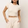 KIMBERLY C New Arrivals Aida Cozy Top In Cream