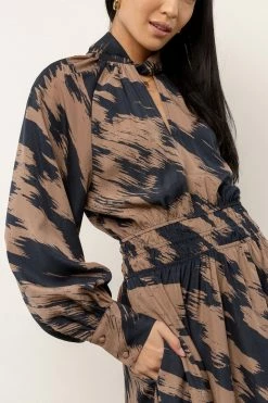 CALISTA New Arrivals Alva Printed Maxi Dress In Navy