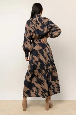 CALISTA New Arrivals Alva Printed Maxi Dress In Navy