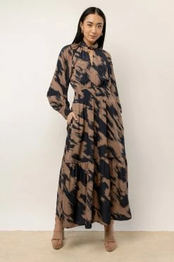 CALISTA New Arrivals Alva Printed Maxi Dress In Navy