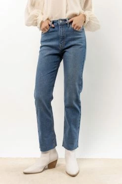 JUST BLACK DENIM New Arrivals Amara Straight Leg Jeans In Medium Wash