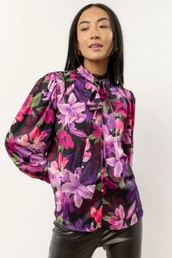 ZOE + CLAIRE Tops Amiah Floral Blouse