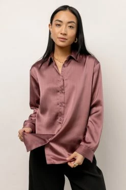 LUMIERE New Arrivals Apollo Button Up In Mauve