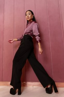 LUMIERE New Arrivals Apollo Button Up In Mauve